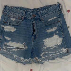 American Eagle Outfitters Ripped Blue Jean Shorts